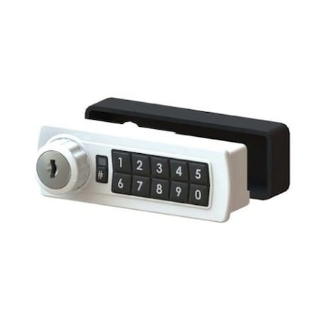 Lockey Gemini Electronic Keypad Combination Cabinet Lock White Left Handed Horizontal GE370-WL